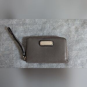 Marc Jacobs Charcoal Leather Wristlet